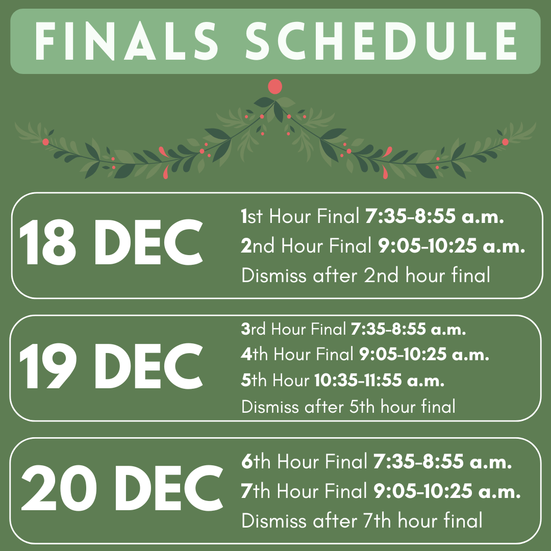 Finals Schedule